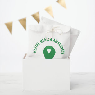 Mental Health Awareness Green Ribbon Favour Bags