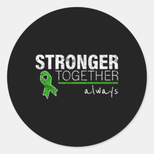 Mental Health Awareness Green Ribbon For Women For Classic Round Sticker