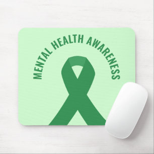 Mental Health Awareness Green Ribbon Mouse Mat