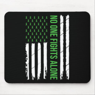 Mental Health Awareness Green Ribbon Mouse Mat