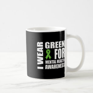 Mental Health Awareness Green Ribbon Support Coffee Mug