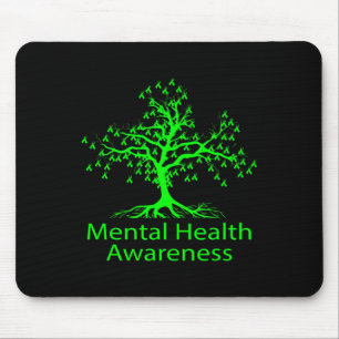 Mental Health Awareness Green Tree Mental Health A Mouse Mat