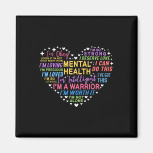 Mental Health Awareness Heart Magnet