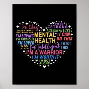 Mental Health Awareness Heart  Poster