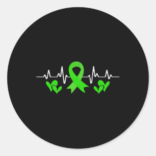 Mental Health Awareness Heartbeat Mental Therapist Classic Round Sticker