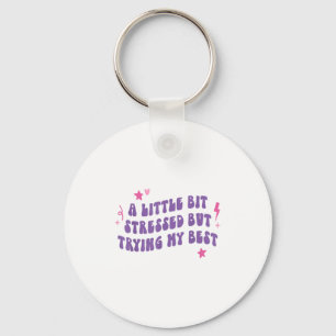 Mental Health Awareness I Little Bit Stressed Brai Key Ring