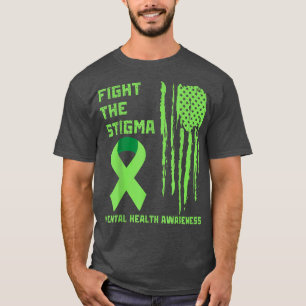 Mental Health Awareness In May 2022 Green Ribbon S T-Shirt