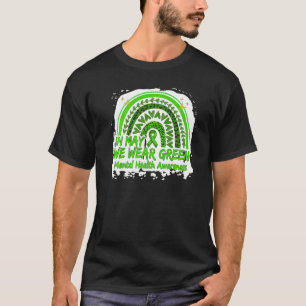 Mental Health Awareness In May We Wear Green Rain T-Shirt
