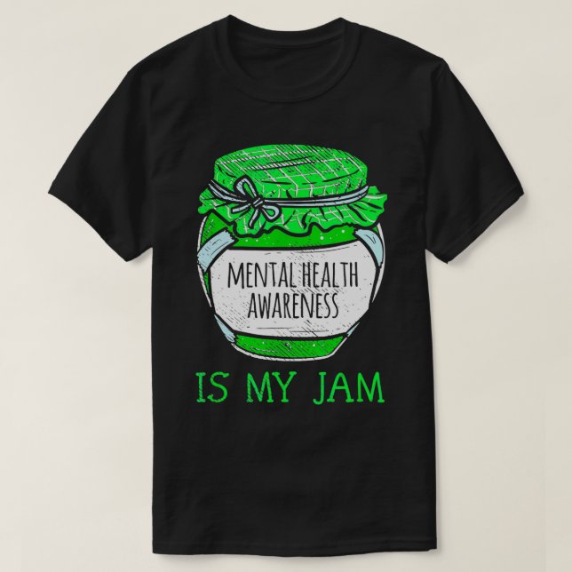 Mental Health Awareness is My Jam s Human Brain fa T-Shirt (Design Front)