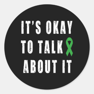 Mental Health Awareness It's Okay To Talk About It Classic Round Sticker