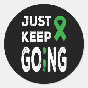 Mental Health Awareness Just Keep Going Classic Round Sticker