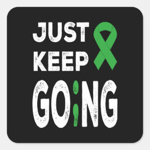 Mental Health Awareness Just Keep Going Square Sticker