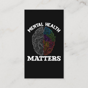 Mental Health Awareness Kids Colourful Brain Business Card