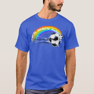 Mental Health Awareness LGBTQ Soccer Rainbow Pride T-Shirt