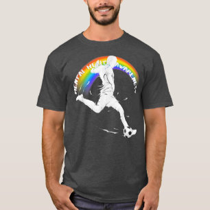 Mental Health Awareness Lgbtq Soccer Rainbow Pride T-Shirt