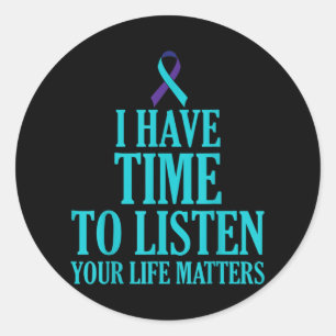Mental Health Awareness Live S Suicide Prevention  Classic Round Sticker