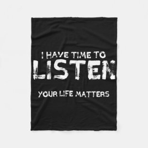 Mental Health Awareness Long Sleeve Fleece Blanket