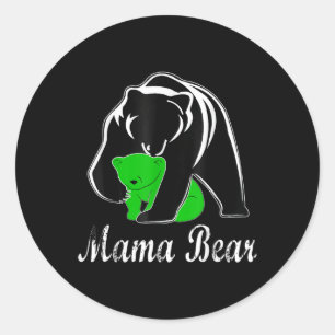 Mental Health Awareness Mama Bear Support Mental H Classic Round Sticker