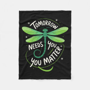 Mental Health Awareness Matter Stay Strong Fleece Blanket