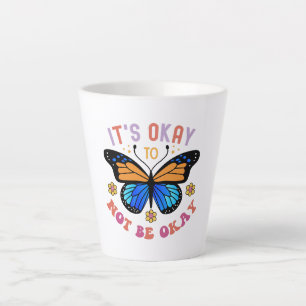Mental Health Awareness Monarch Butterfly Latte Mug