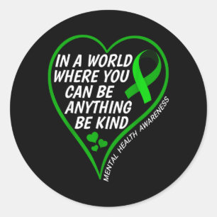 Mental Health Awareness Month 2026 - Be Kind Classic Round Sticker