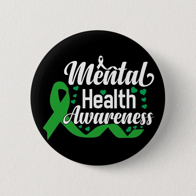 Mental Health Awareness Month 6 Cm Round Badge (Front)
