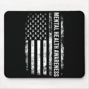 Mental Health Awareness Month American Flag for Mouse Mat