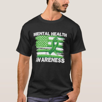 Mental Health Awareness Month American USA Flag Me T-Shirt