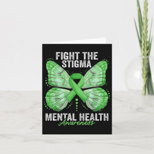 Mental Health Awareness Month Butterfly Light Gree Card