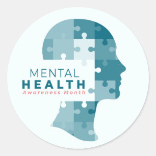Mental Health Awareness Month Classic Round Sticker