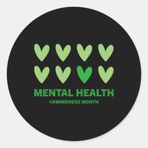 Mental Health Awareness Month Classic Round Sticker