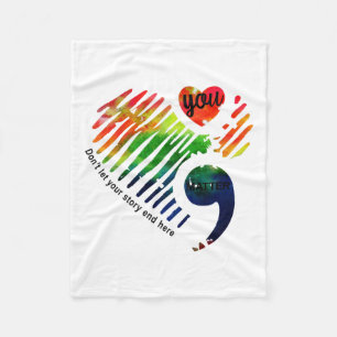 Mental Health Awareness Month Gifts Fleece Blanket