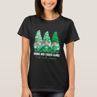 Mental Health Awareness Month Green Ribbon Gnomies T-Shirt