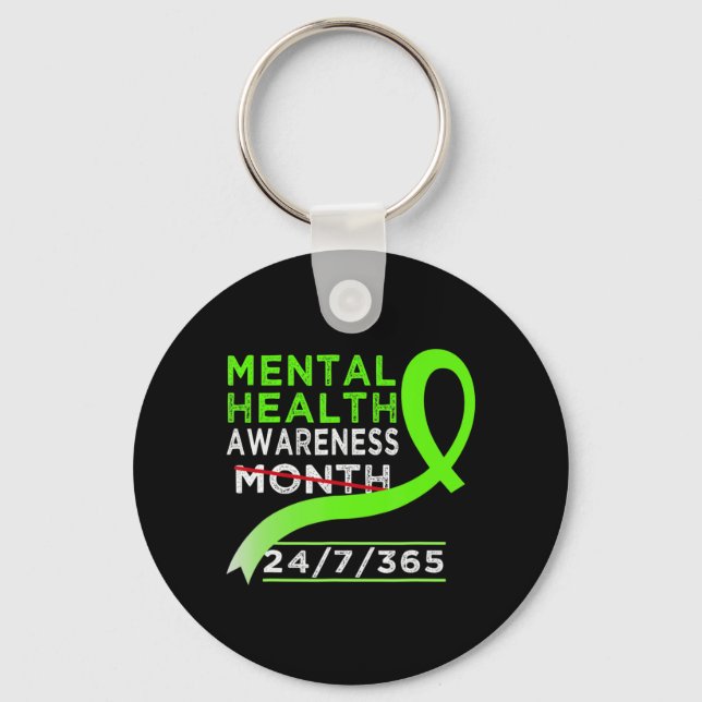 Mental Health Awareness Month Of May Fight The Sti Key Ring (Front)