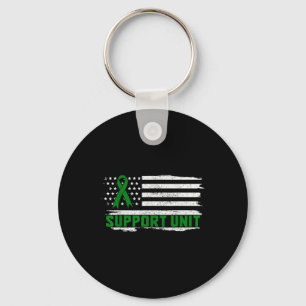 Mental Health Awareness Month Support Unit Green R Key Ring