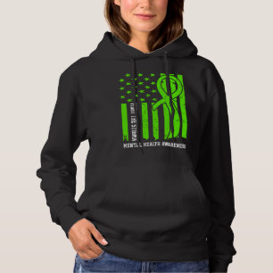Mental Health Awareness Month USA Flag Fight The S Hoodie