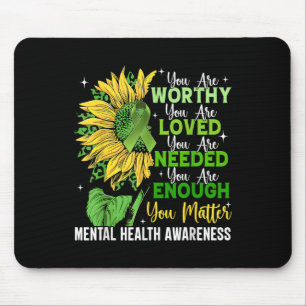 Mental Health Awareness Motivational Support Sunfl Mouse Mat