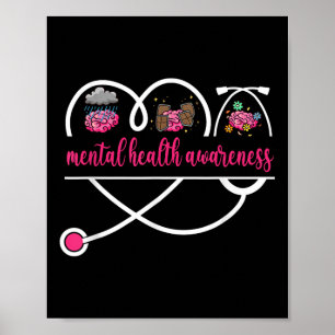 Mental Health Awareness Nurse Psychiatric Rn Pmhnp Poster