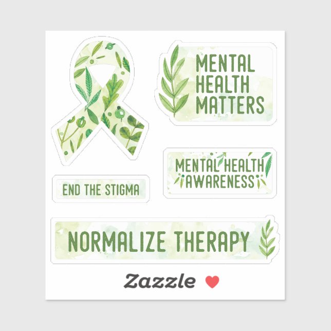 Mental Health Awareness pack - green ribbon (Sheet)