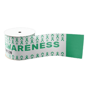 Mental Health Awareness Pattern Ribbon Grosgrain Ribbon