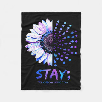 Mental Health Awareness Prevention Month Design Fleece Blanket