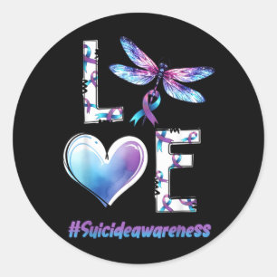 Mental Health Awareness Prevention Month Image Classic Round Sticker
