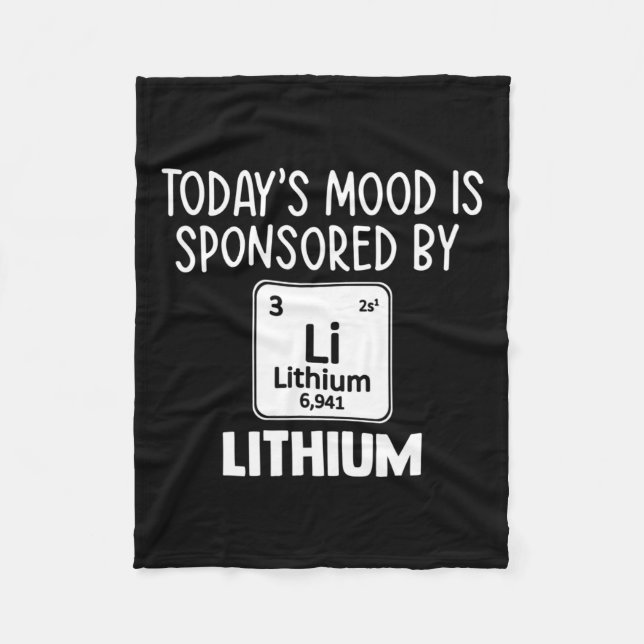 Mental Health Awareness Quote Tee Lithium Elements Fleece Blanket (Front)