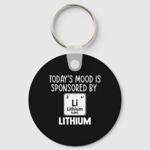 Mental Health Awareness Quote Tee Lithium Elements Key Ring