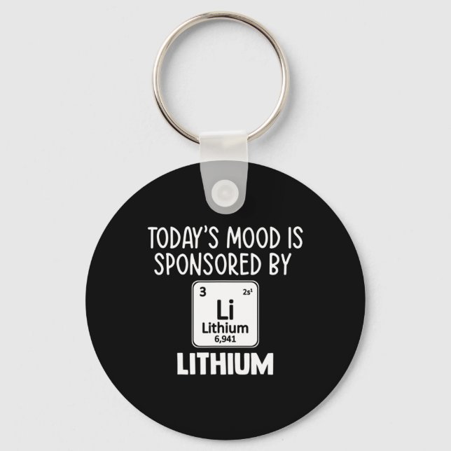 Mental Health Awareness Quote Tee Lithium Elements Key Ring (Front)