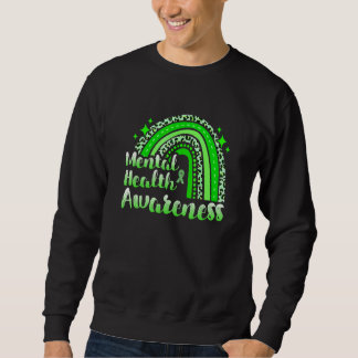 Mental Health Awareness Rainbow Blue Mental Health Sweatshirt