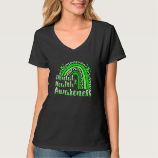 Mental Health Awareness Rainbow Blue Mental Health T-Shirt