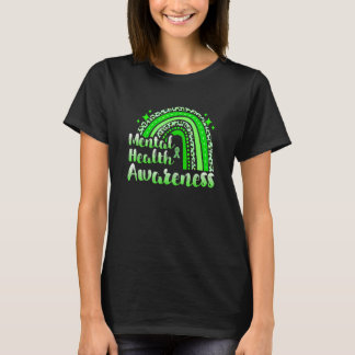 Mental Health Awareness Rainbow Blue Mental Health T-Shirt
