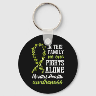 Mental Health Awareness Ribbon Depression Suicide Key Ring