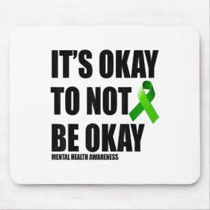Mental Health Awareness Ribbon Shirt _1 Mouse Mat